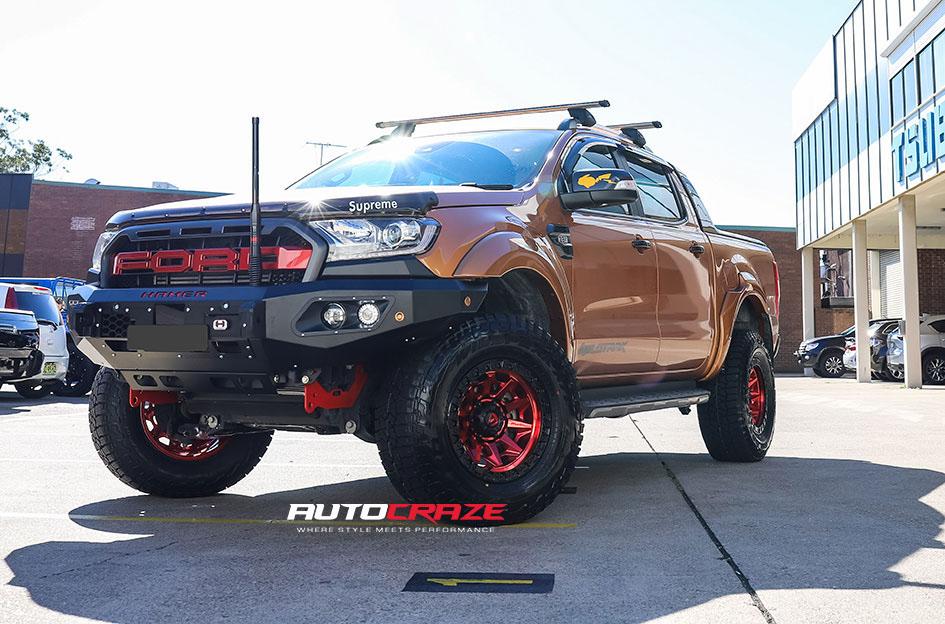FORD RANGER COVERT CANDY RED BLACK LIP